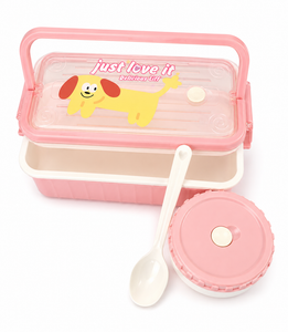 TUPPER PLASTICA RECTANGULAR C/SALSERO C/DIBUJA PERRITO