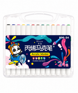 MARCADORES EN ESTUCHE RIGIDO 24 COLORES