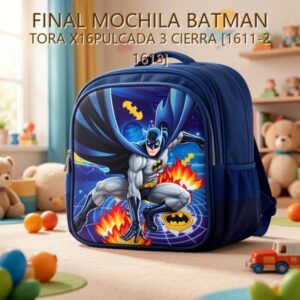 MOCHILA BATMAN TORA X16PULCADA 3 CIERRA [1611-2 1618]