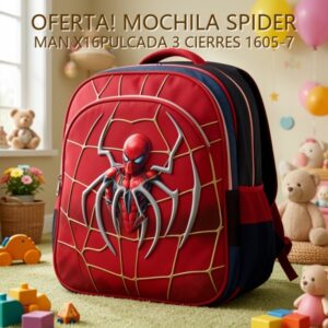 MOCHILA SPIDER MAN X16PULCADA 3 CIERRES 1605-7