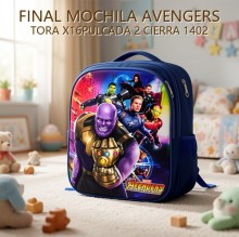 MOCHILA AVENGERS TORA X16PULCADA 2 CIERRA 1402