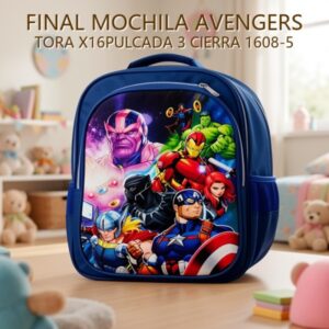MOCHILA AVENGERS TORA X16PULCADA 3 CIERRA 1608-5