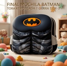 MOCHILA BATMAN TORA X12PULCADA 1 CIERRA 1211-3