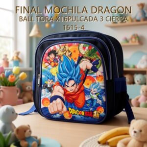 MOCHILA DRAGON BALL TORA X16PULCADA 3 CIERRA 1615-4