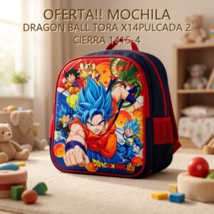 MOCHILA DRAGON BALL TORA X14PULCADA 2 CIERRA 1415-4