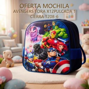 MOCHILA AVENGERS TORA X12PULCADA 1 CIERRA 1208-6