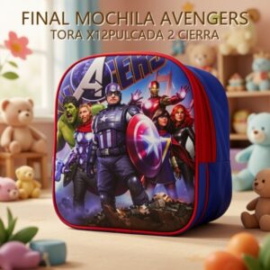 MOCHILA AVENGERS TORA X12PULCADA 2 CIERRA