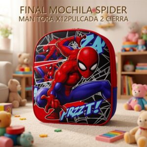 MOCHILA SPIDER MAN TORA X12PULCADA 2 CIERRA