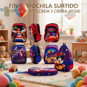 MOCHILA SURTIDO HOMBRE X16PULCADA 3 CIERRA (YC64)
