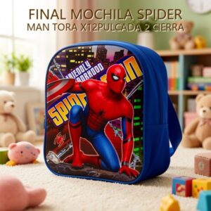 MOCHILA SPIDER MAN TORA X12PULCADA 2 CIERRA