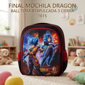 MOCHILA DRAGON BALL TORA X16PULCADA 3 CIERRA 1615
