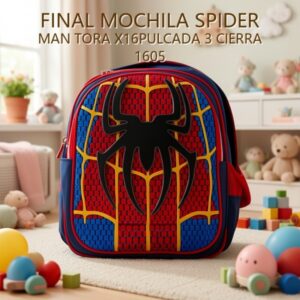 MOCHILA SPIDER MAN TORA X16PULCADA 3 CIERRA 1605