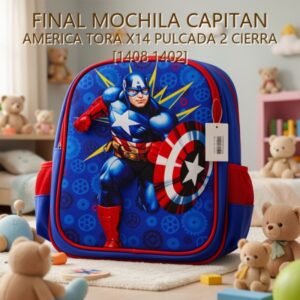 MOCHILA CAPITAN AMERICA TORA X14 PULCADA 2 CIERRA [1408 1402]