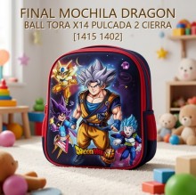 MOCHILA DRAGON BALL TORA X14 PULCADA 2 CIERRA [1415 1402]