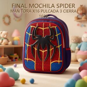 MOCHILA SPIDER MAN TORA X16 PULCADA 3 CIERRA 1605