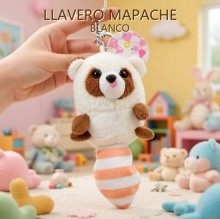LLAVERO MAPACHE BLANCO