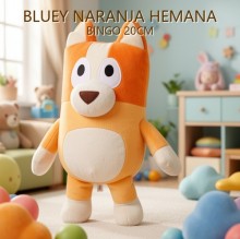 BLUEY NARANJA HEMANA BINGO 20CM