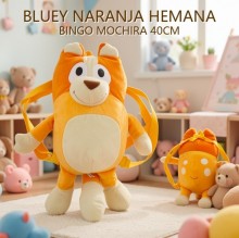 BLUEY NARANJA HEMANA BINGO MOCHIRA 40CM