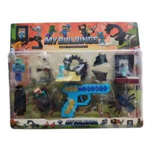 MINECRAFT X6 CON DRAGON Y PISTOLA 1622(J162-3) ( MODELOS SURTIDOS)