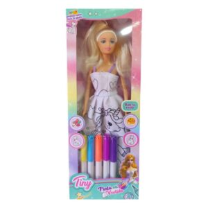 MUNECA TINY VESTIDO PARA PINTAR X1 1749[SBU 55035]