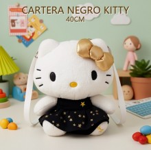CARTERA NEGRO KITTY 40CM