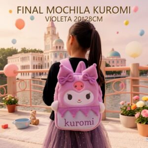 MOCHILA KUROMI VIOLETA 20*28CM