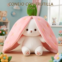 CONEJO CON FRUTILLA 20CM