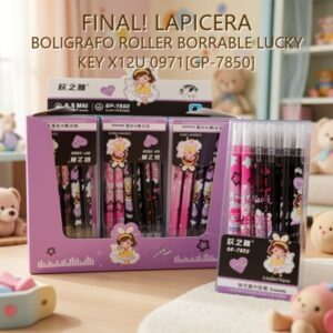 LAPICERA BOLIGRAFO ROLLER BORRABLE LUCKY KEY X12U 0971[GP-7850]