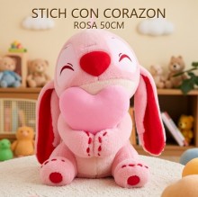 STICH CON CORAZON ROSA 50CM