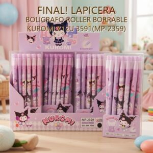 LAPICERA BOLIGRAFO ROLLER BORRABLE KUROMI X12U 3591(MP-2359)