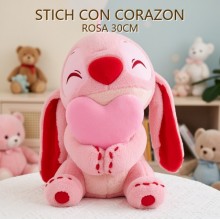 STICH CON CORAZON ROSA 30CM