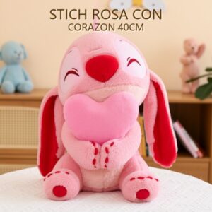STICH ROSA CON CORAZON 40CM
