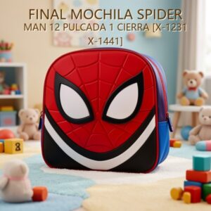 MOCHILA SPIDER MAN 12 PULCADA 1 CIERRA [X-1231 X-1441]