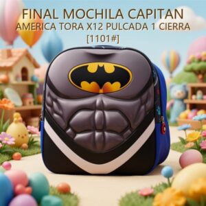 MOCHILA CAPITAN AMERICA TORA X12 PULCADA 1 CIERRA [1101#]
