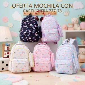 MOCHILA CON CARTUCHERA 777-78