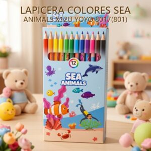 LAPICERA COLORES SEA ANIMALS X12U YOYO 8017(801)