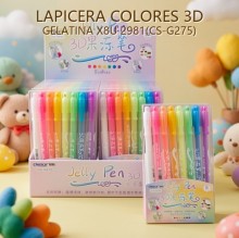 LAPICERA COLORES 3D GELATINA X8U 2981(CS-G275)