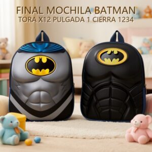 MOCHILA BATMAN TORA X12 PULGADA 1 CIERRA 1234