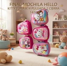 MOCHILA HELLO KITTY TORA X14 PULGADA 2 CIERRA 1421