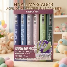 MARCADOR ACRILICO X6 COLORES 6163(CS-H833)