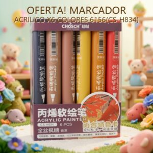MARCADOR ACRILICO X6 COLORES 6156(CS-H834)
