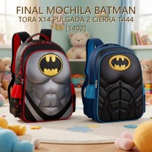 MOCHILA BATMAN TORA X14 PULGADA 2 CIERRA 1444 [1402]