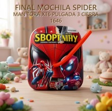 MOCHILA SPIDER MAN TORA X16 PULGADA 3 CIERRA 1646