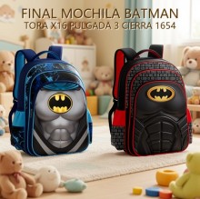 MOCHILA BATMAN TORA X16 PULGADA 3 CIERRA 1654