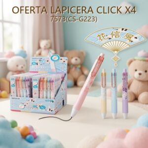LAPICERA CLICK X4 7573(CS-G223)