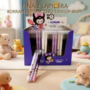LAPICERA BORRABLE 0.5MM X12U 1408(GP-8201)