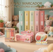 MARCADOR ACRILICO X6 COLORES 6538(CS-H845)