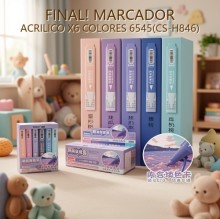 MARCADOR ACRILICO X6 COLORES 6545(CS-H846)
