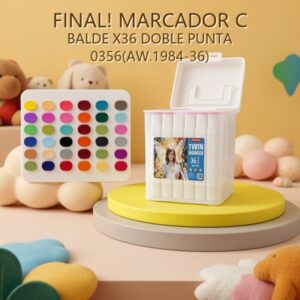 MARCADOR C BALDE X36 DOBLE PUNTA 0356(AW.1984-36)
