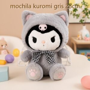 mochila kuromi gris 28cm